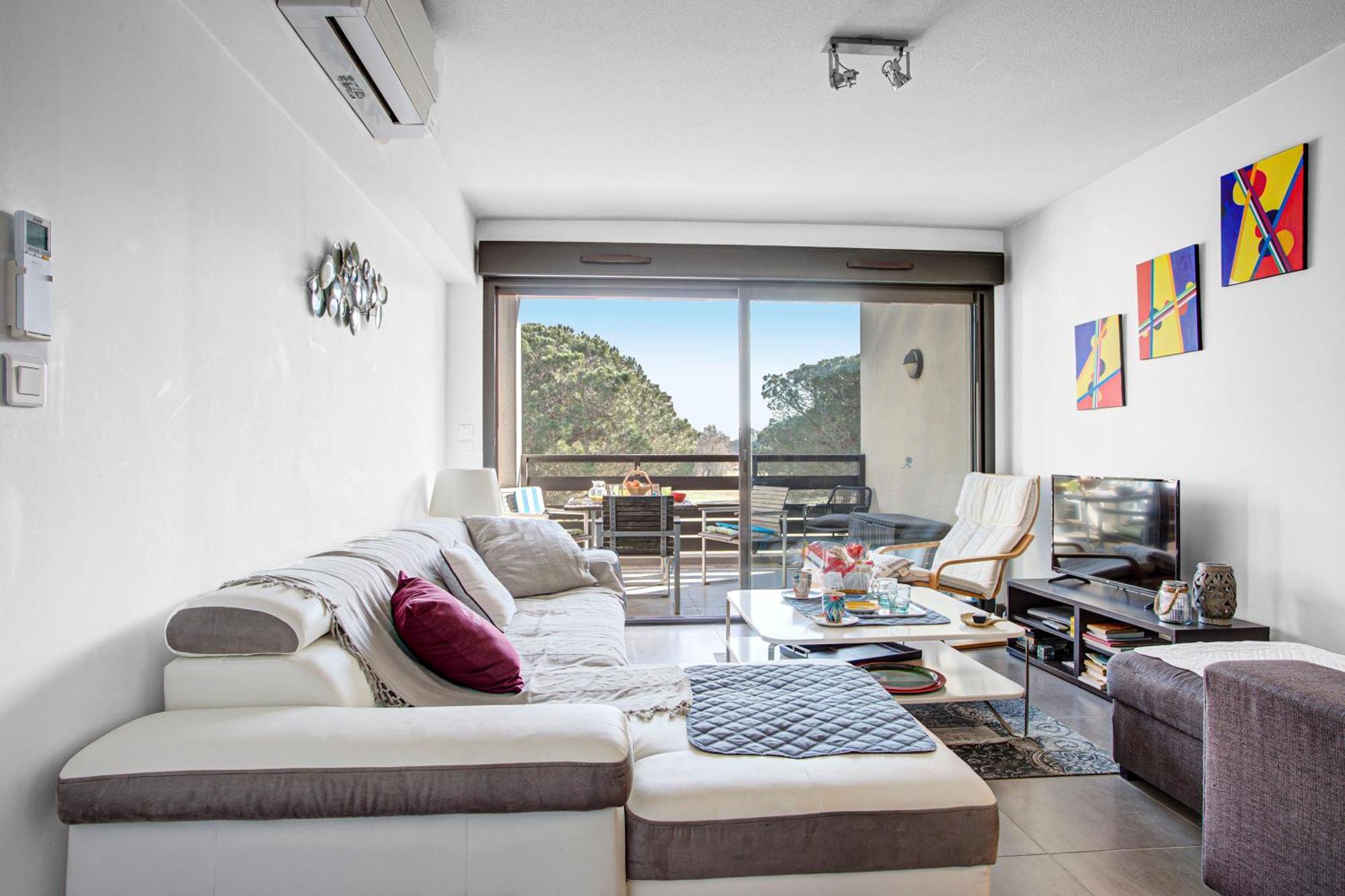 Vert Paradis - Vue Apaisante Sur Golf, Pins Parasols, 2E Etage - 80 M2 Dont Terrasse Avec Pergola, 2 Chambres, 3Et Iles, 3 Clim, Wifi - Piscine, Parking Et Park A Velos, Ascenseur - En Option Linge, Menage - Pistes Cyclables, Mer A Proximite Saint-Cyprien  Dış mekan fotoğraf